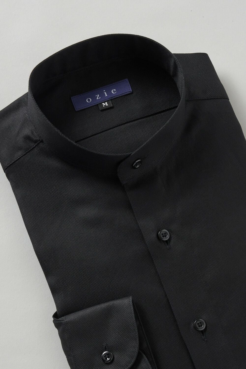 スタンドカラーシャツ 8063-R04C-BLACK-衿3