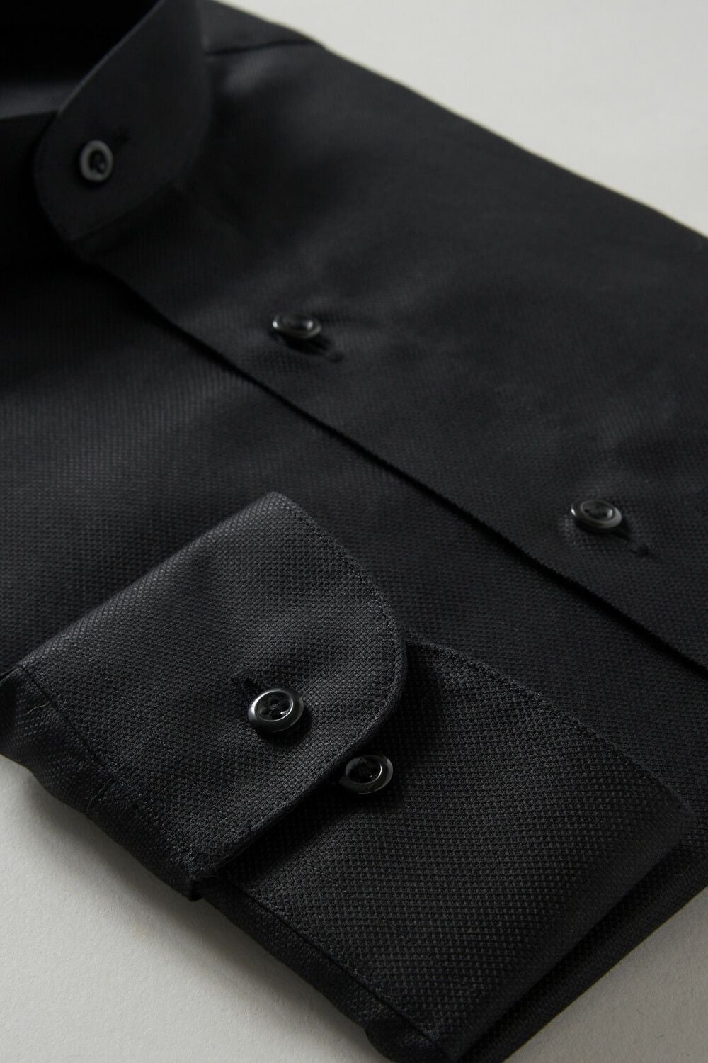 スタンドカラーシャツ 8063-R04C-BLACK-カフス