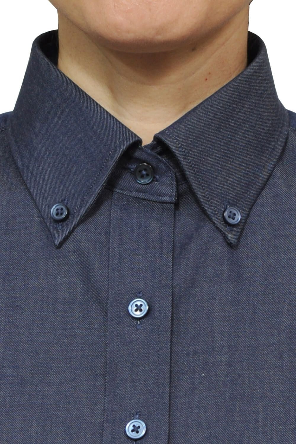 レディースシャツ 6274-L05-NAVY-衿