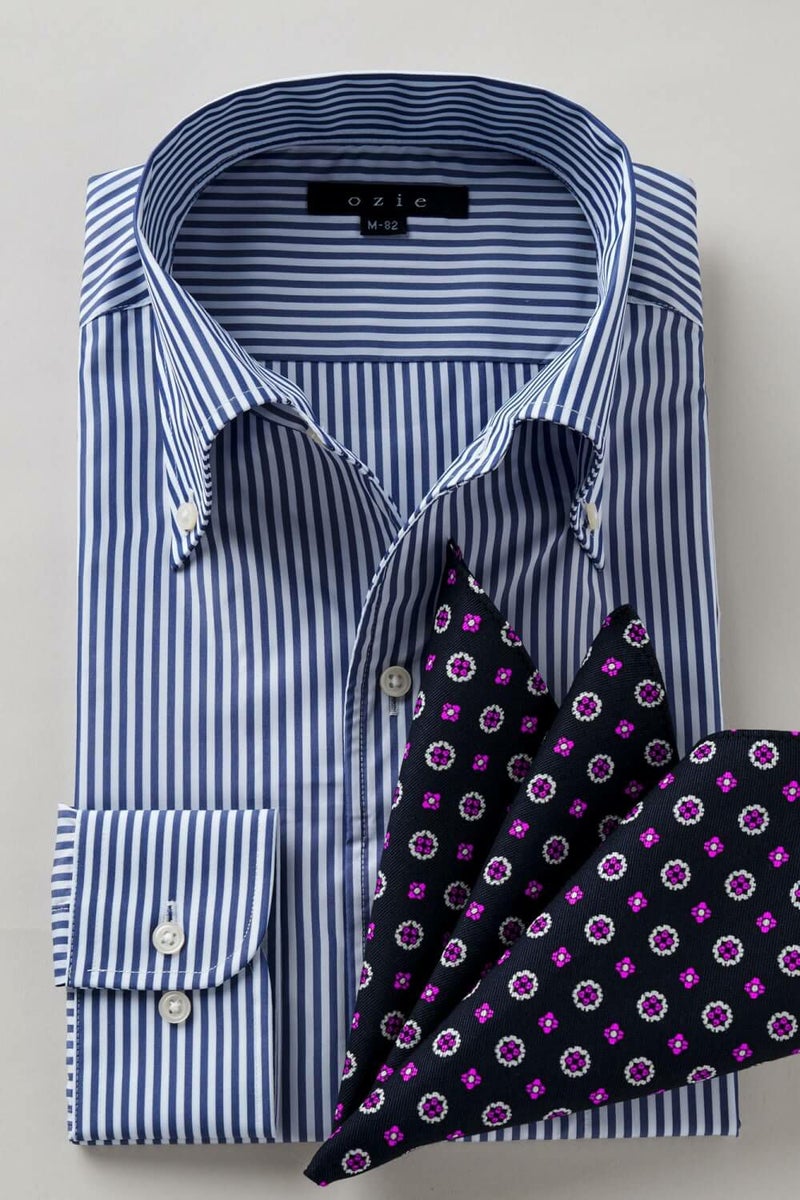 ワイシャツ 8051SD-R07A-NAVY-コーディネートイメージ