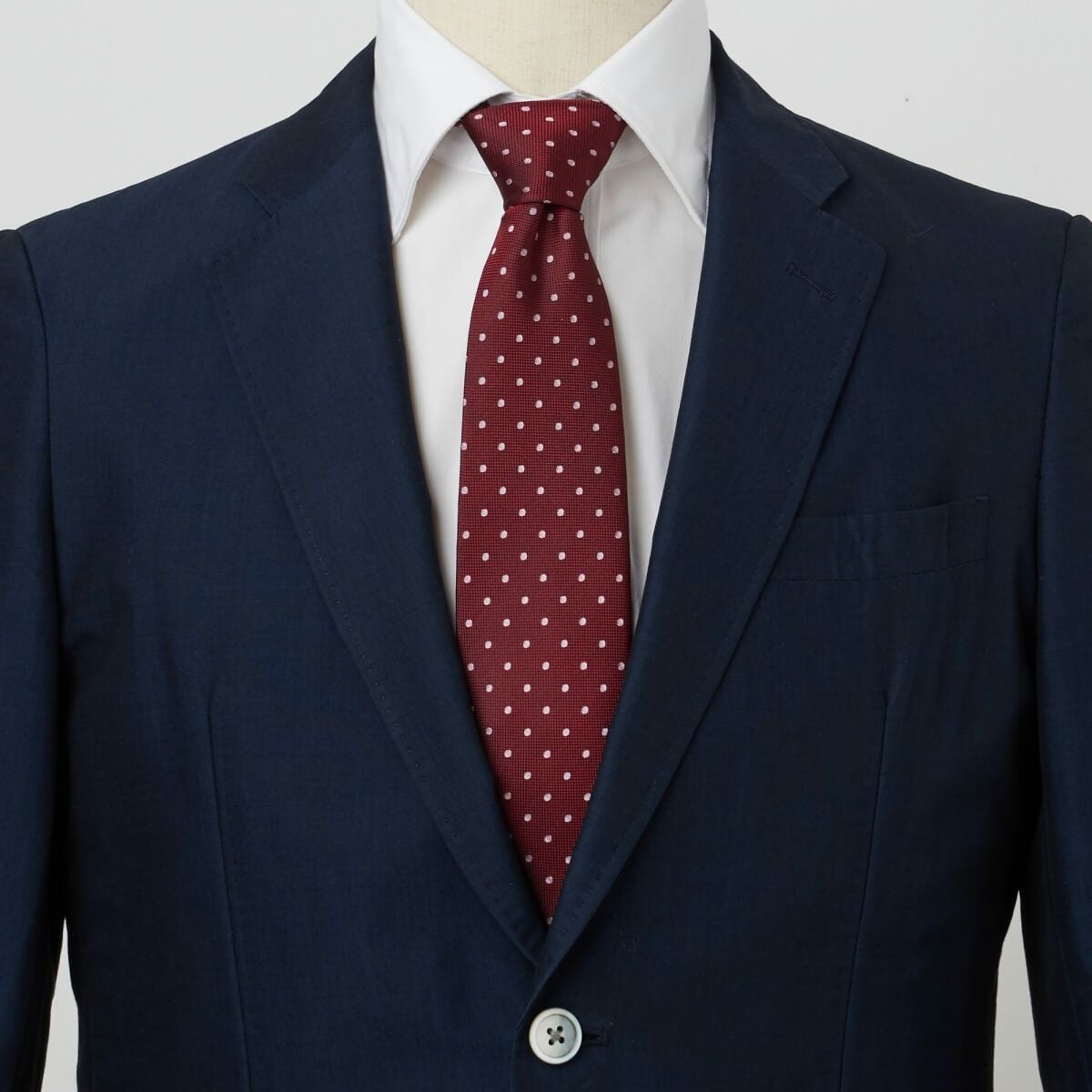 ネクタイ NJ-R09-10-WINERED-コーディネート