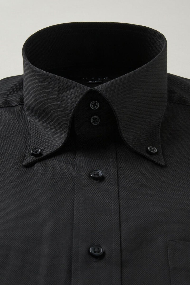 ワイシャツ 8065-R11A-BLACK-衿1