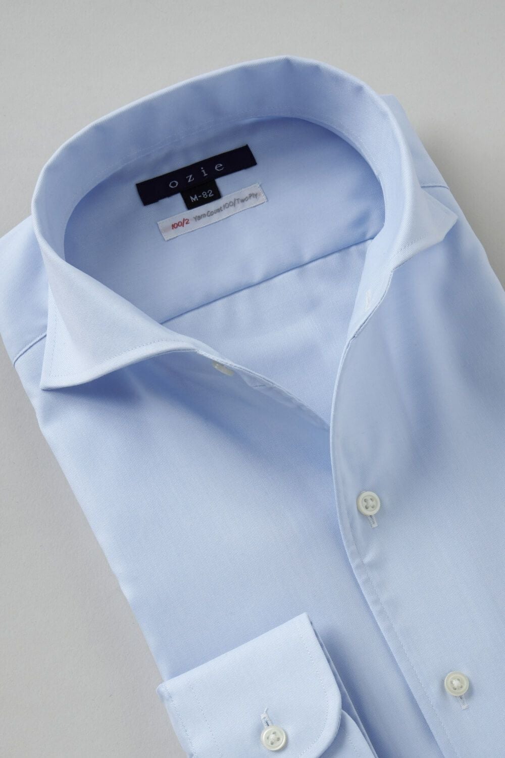 ワイシャツ 8045P-R12B-SAX-衿1