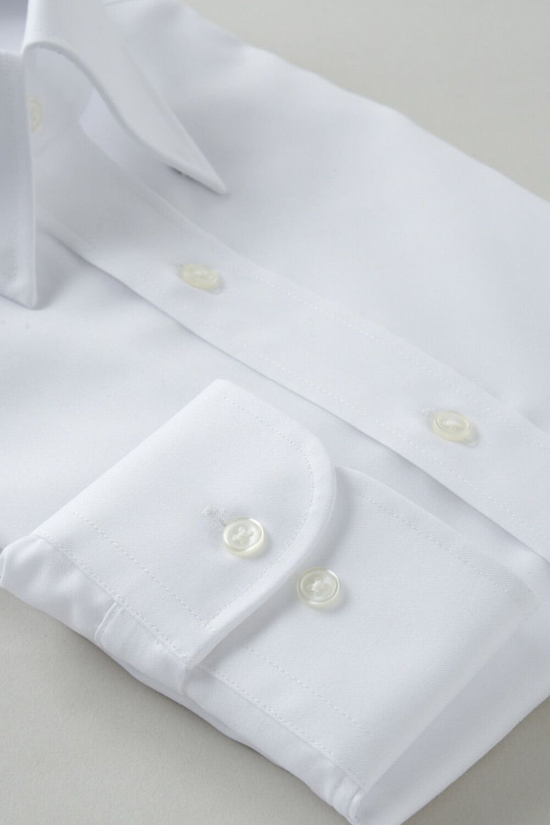 ワイシャツ 8076P-R12A-WHITE-カフス