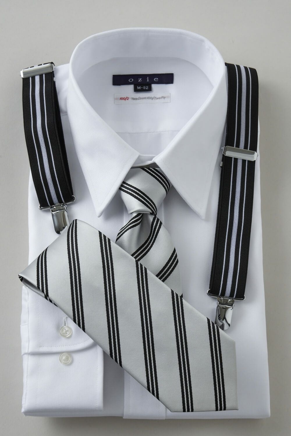 メンズワイシャツ・カッターシャツ 8078P-R12A-WHITE