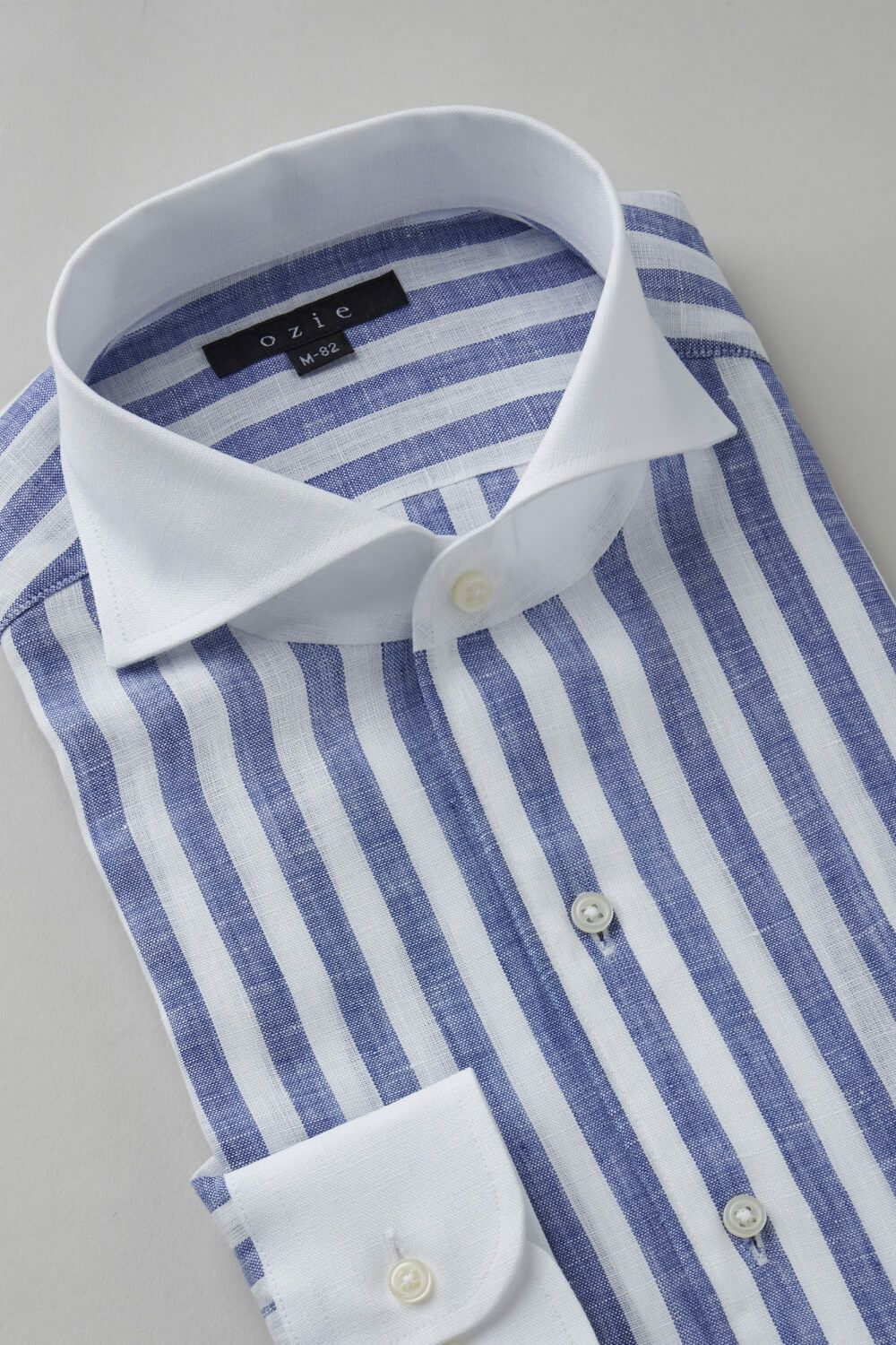 ワイシャツ 8045ACL-B03A-NAVY-衿3