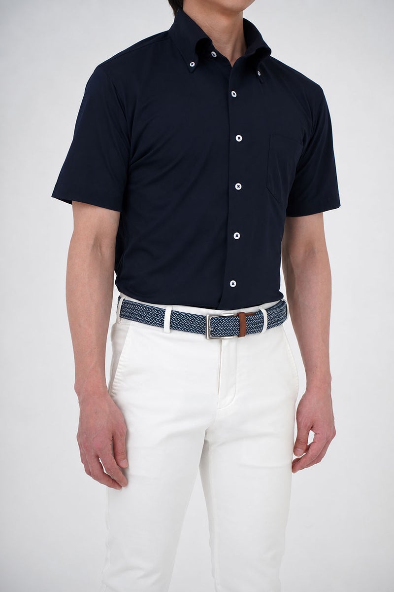 ワイシャツ・ニットシャツ・半袖 8054SS-B04A-NAVY-イン1