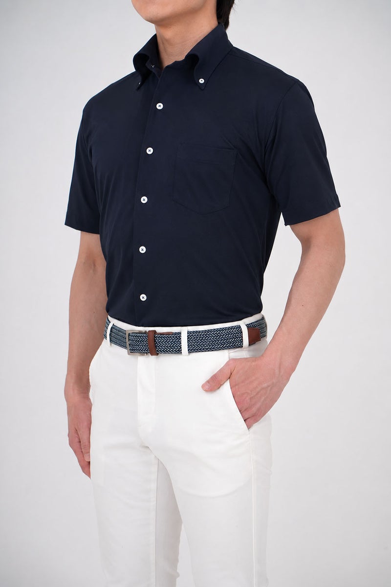 ワイシャツ・ニットシャツ・半袖 8054SS-B04A-NAVY-イン2