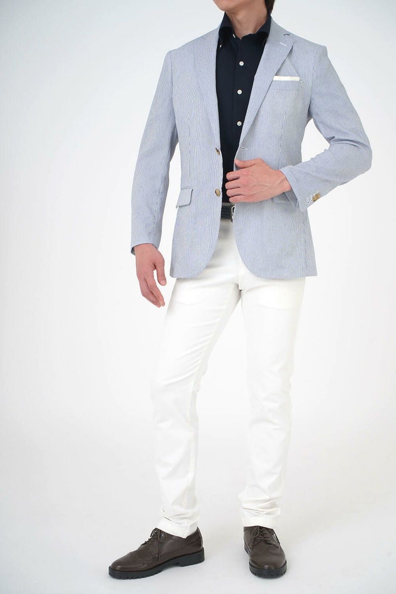 ワイシャツ・ニットシャツ・半袖 8054SS-B04A-NAVY-コーディネートイメージ4