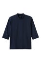 メンズ 七分袖Tシャツ ネイビーブルー
