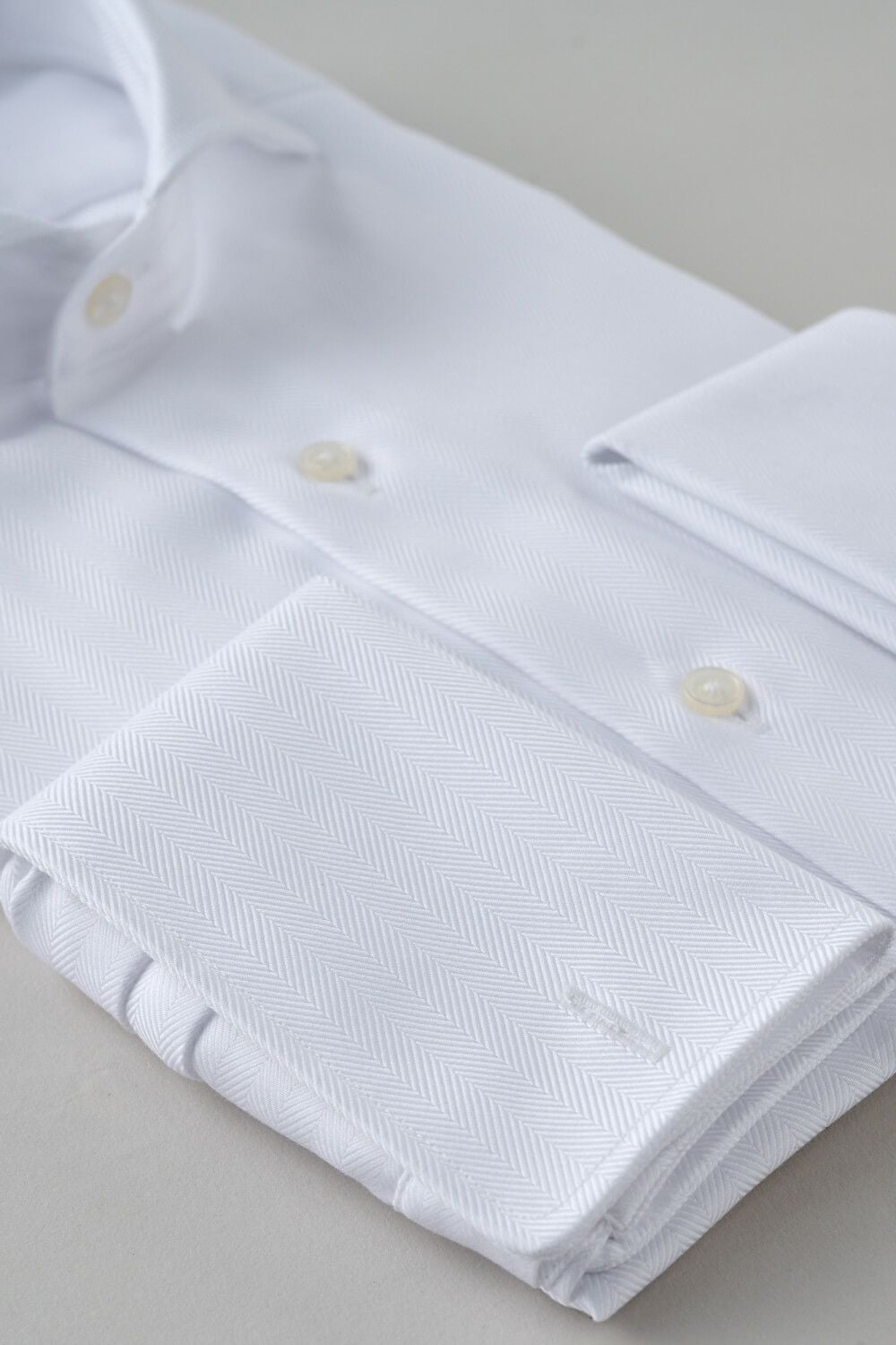 ワイシャツ 8006-B09A-WHITE-カフス