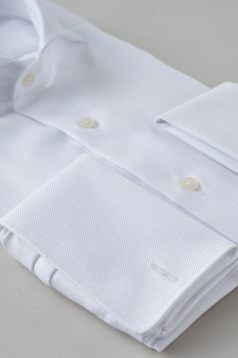 ワイシャツ 8006-B09A-WHITE-カフス