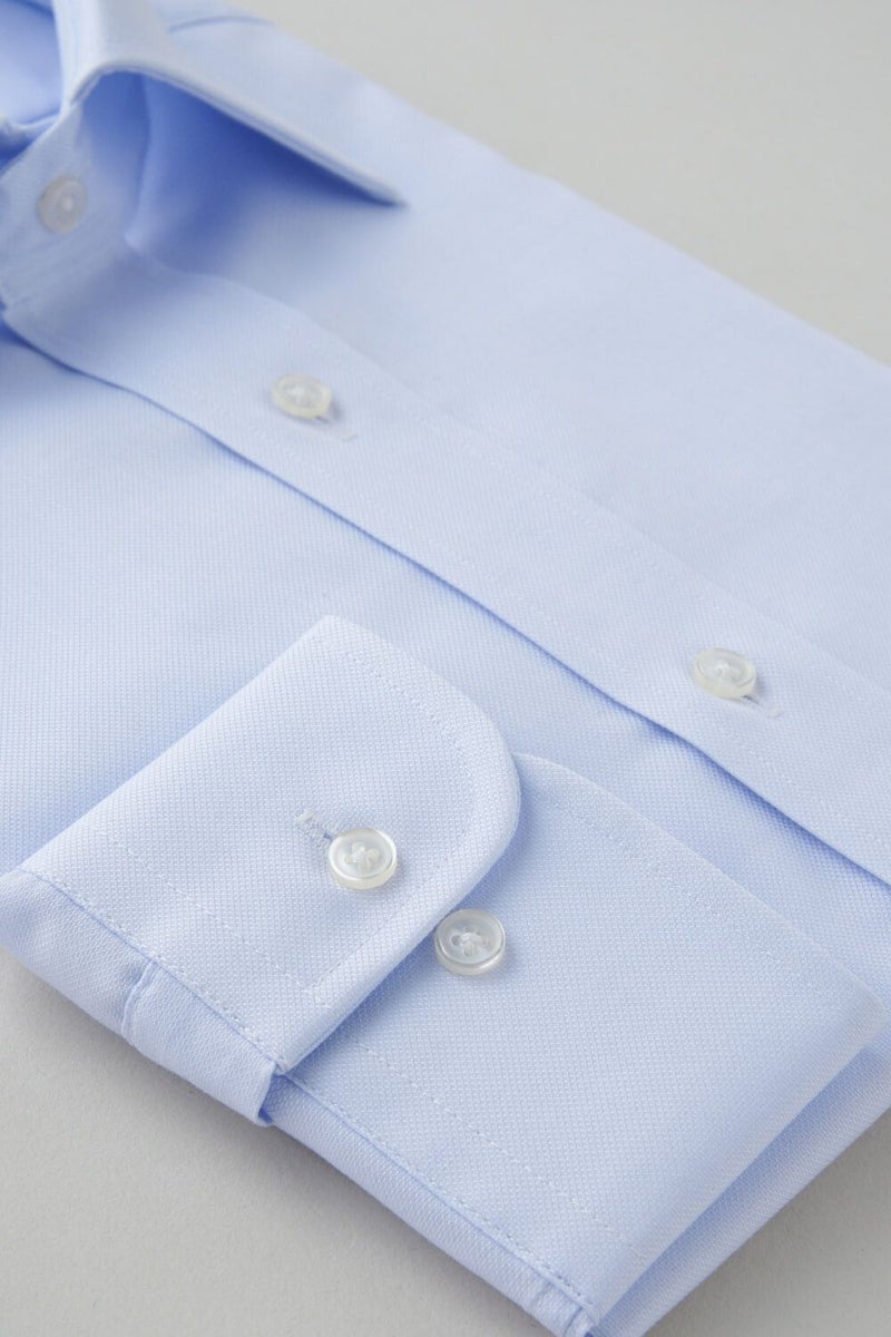 ワイシャツ 8023P-B10A-SAX-カフス