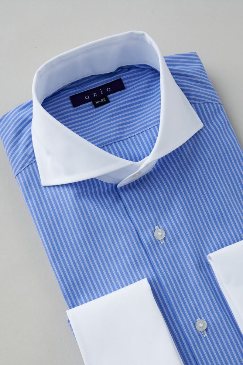 ワイシャツ 8006PCL-B10A-BL-衿3