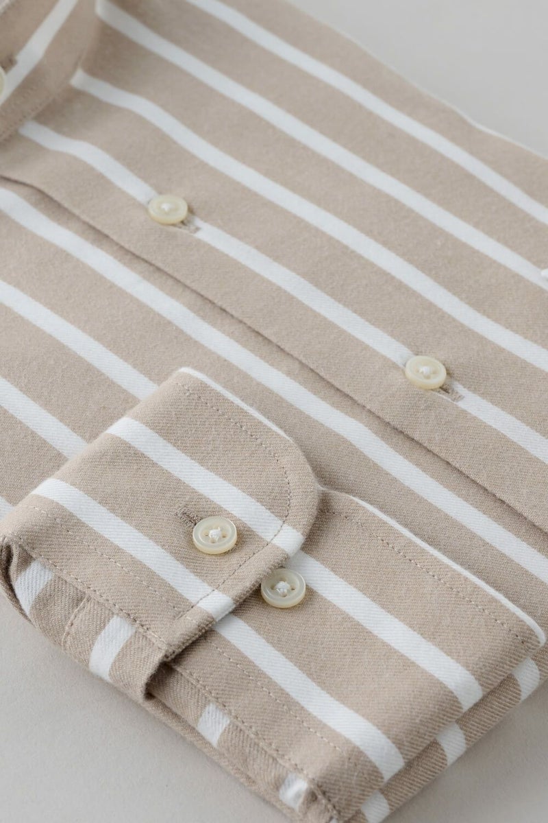 ワイシャツ 8063-B11G-BEIGE-カフス