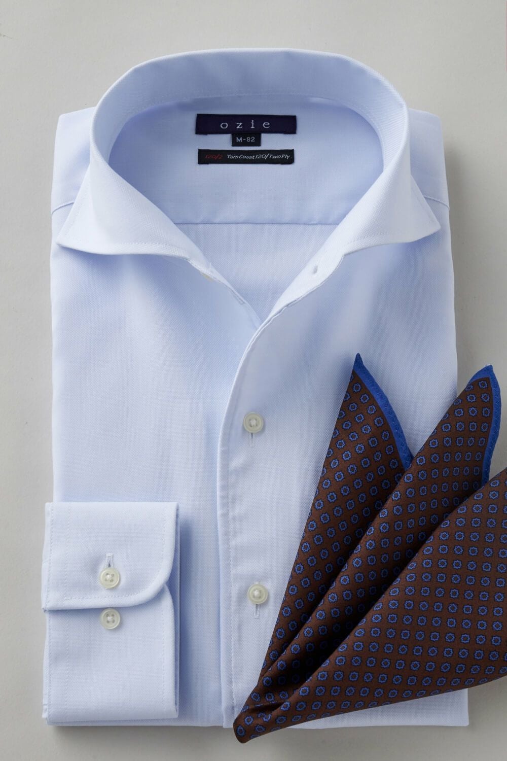 ワイシャツ 8045P-B10B-SAX-コーディネート