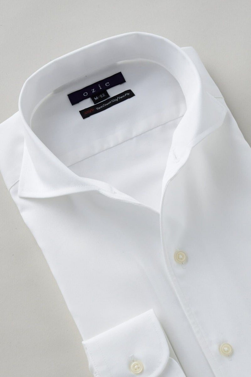 ワイシャツ 8045P-B10C-WHITE-衿1