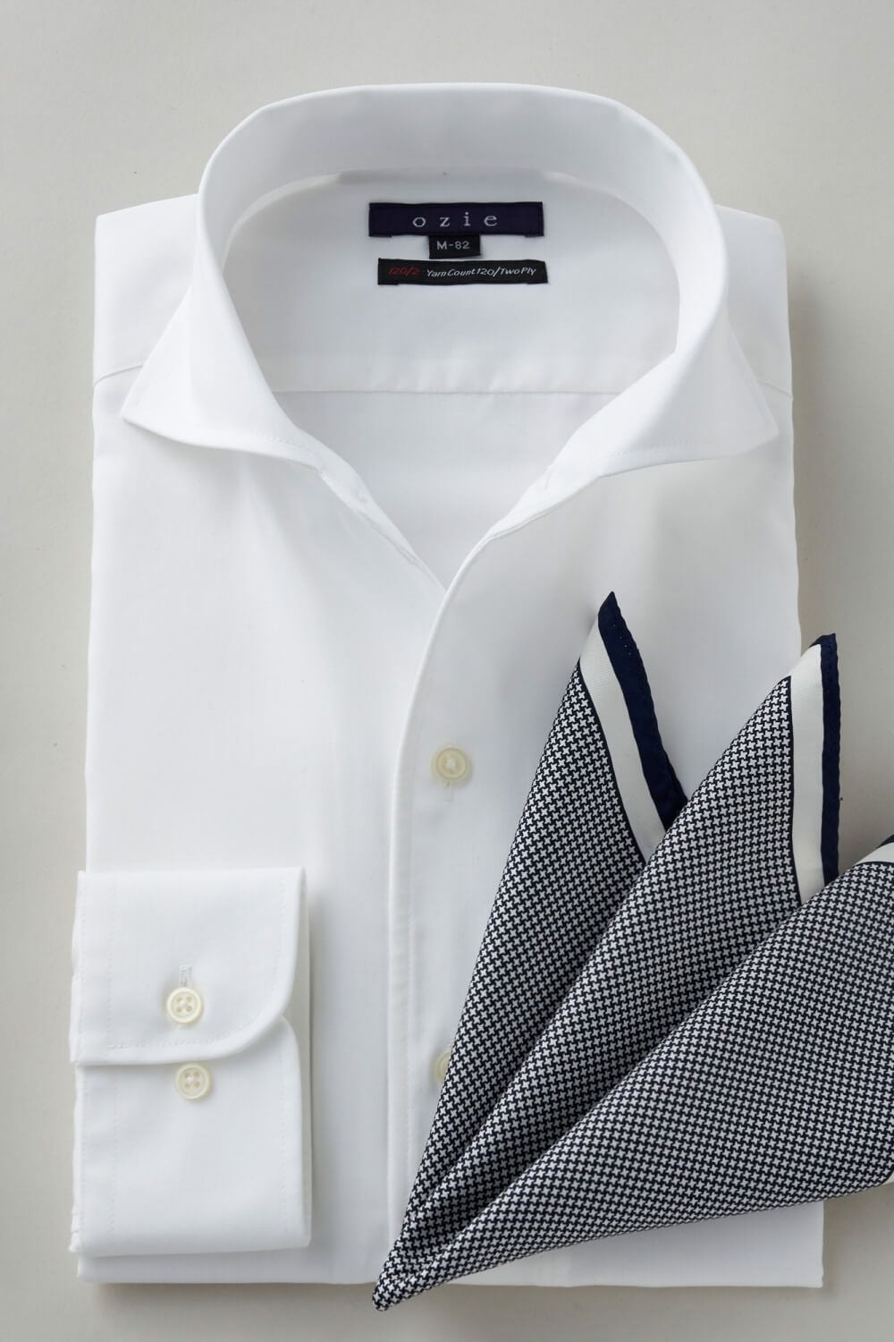 ワイシャツ 8045P-B10C-WHITE-コーディネート