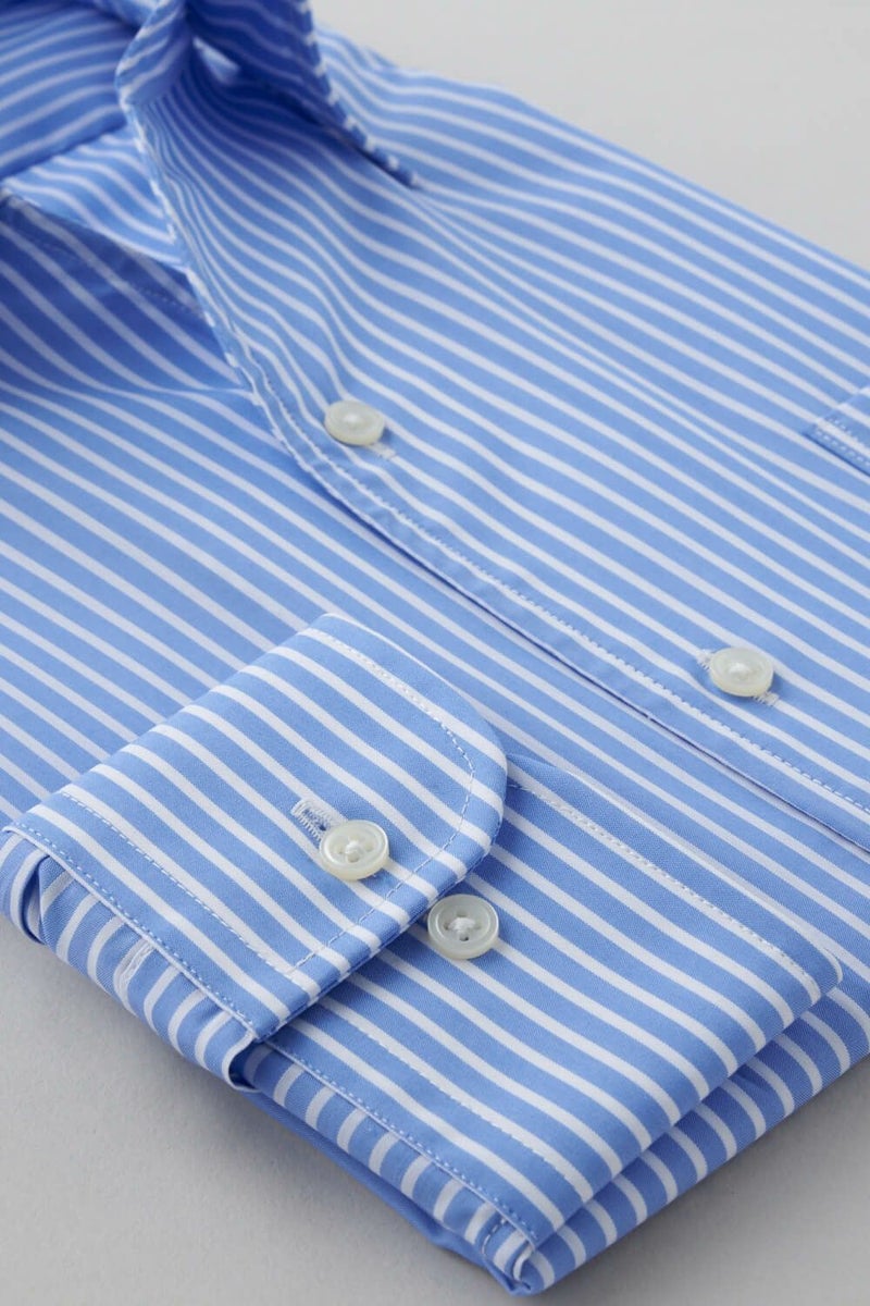 ワイシャツ 8044-C01F-BLUE-カフス