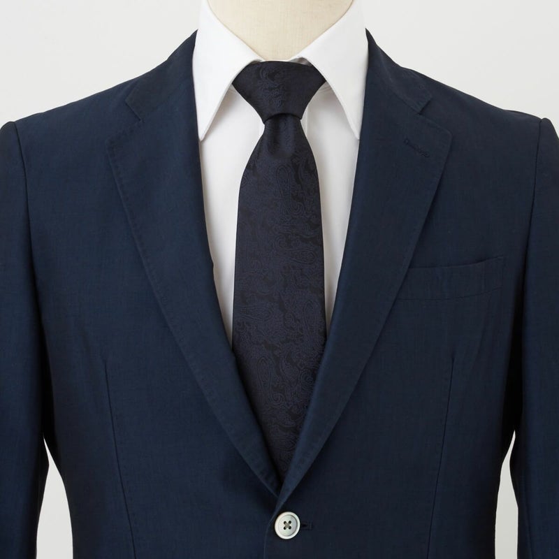 ネクタイ NJ-C01-15-NAVYBLUE-コーディネート