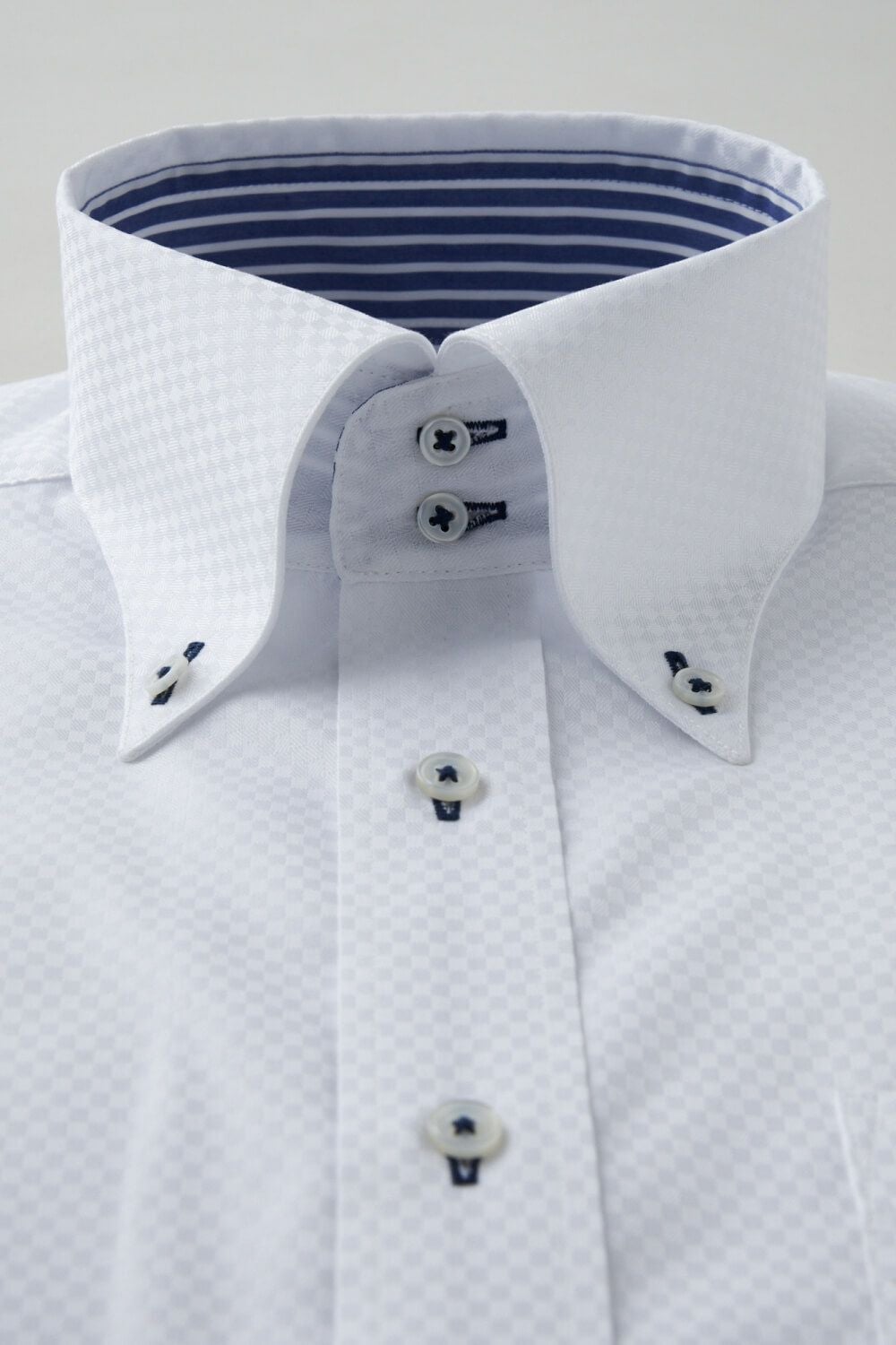 ワイシャツ 8065B-C03A-WHITE-衿1