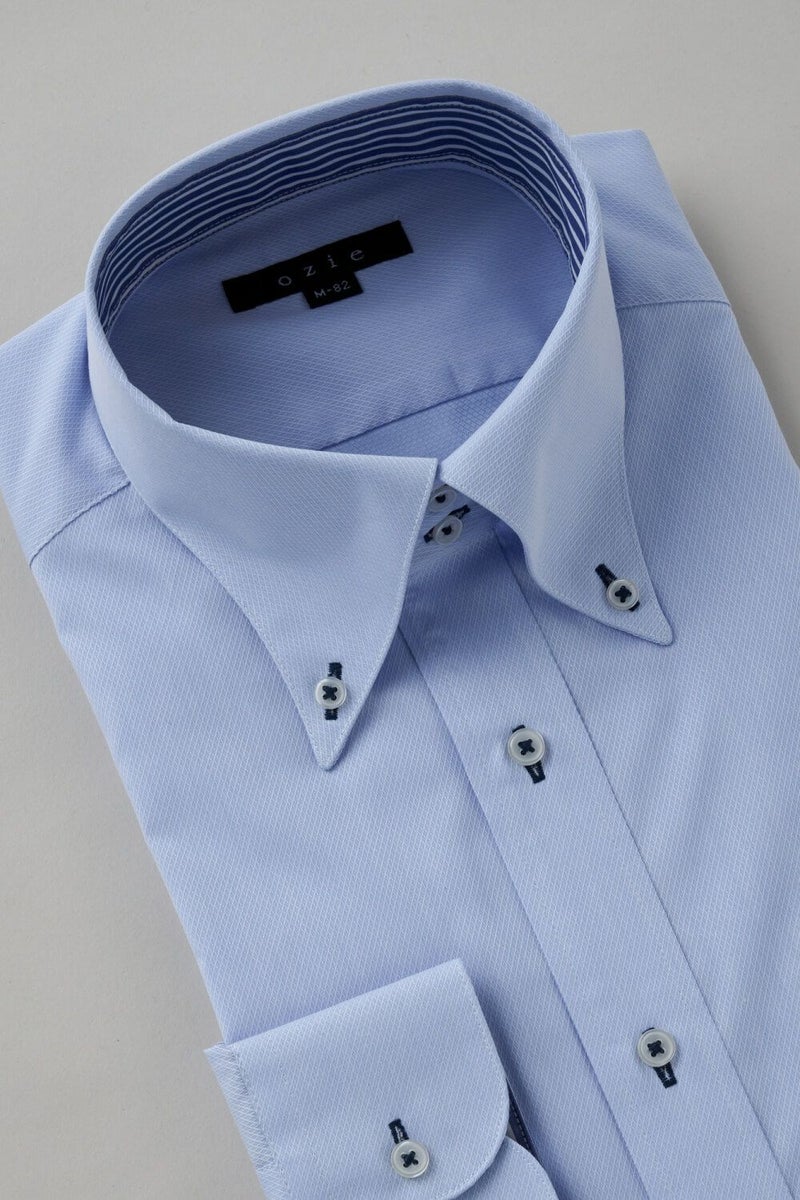 ワイシャツ 8065B-C03B-SAX-衿3
