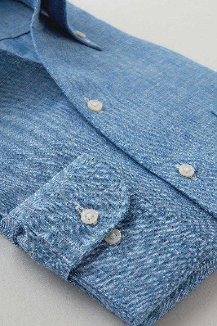 ワイシャツ 8044A-C03A-BLUE-カフス