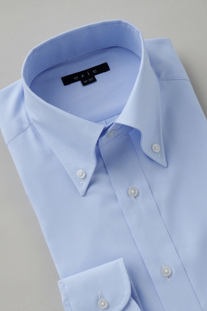 ワイシャツ 8009SD-C03A-SAX-衿3