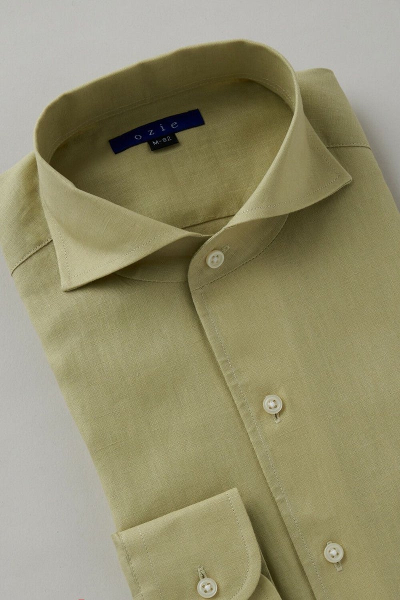 ワイシャツ 8045A-C03B-GREEN-衿3