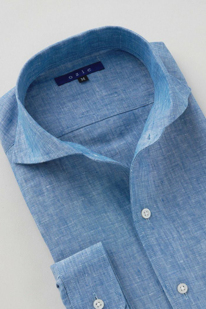 ワイシャツ 8045AHSS-C03A-BLUE-衿1