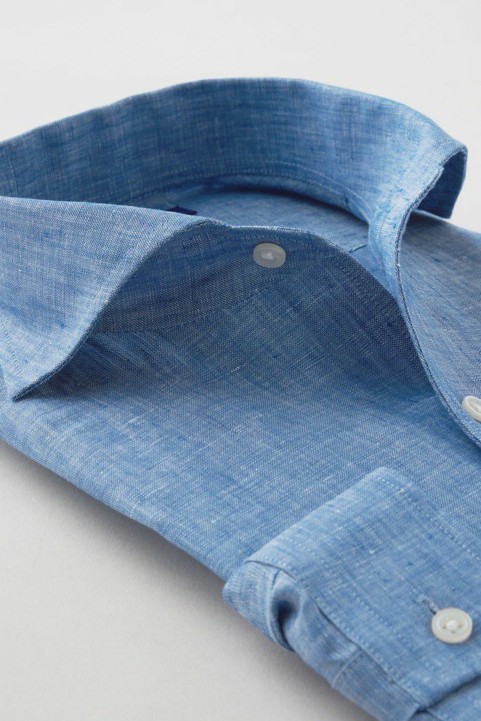 ワイシャツ 8045AHSS-C03A-BLUE-カフス