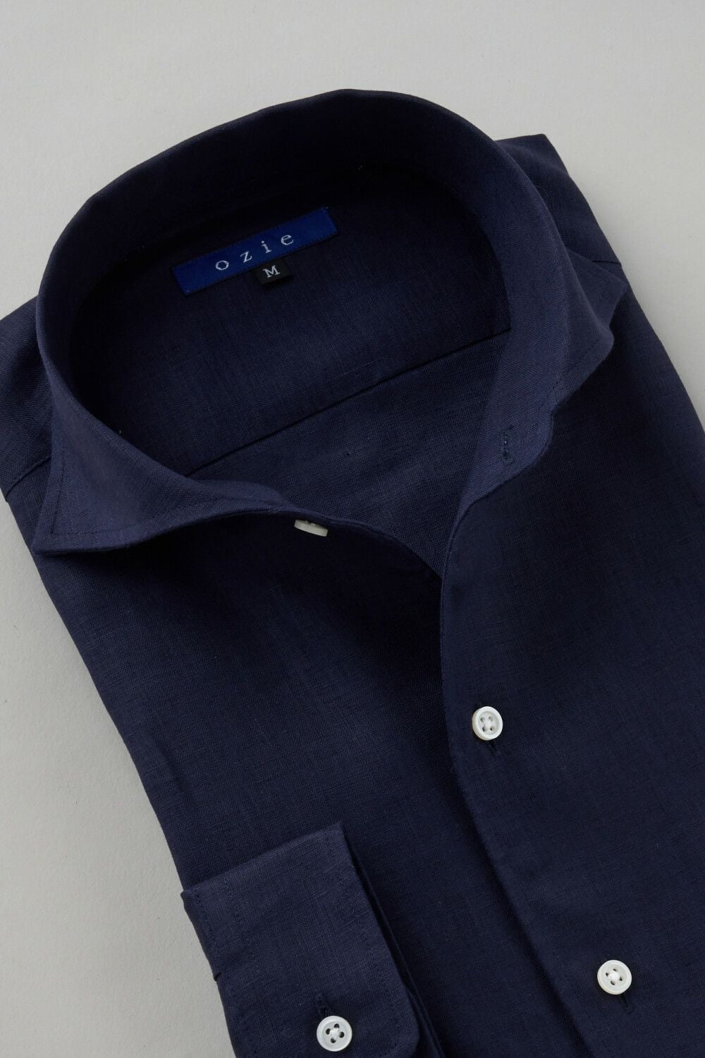 ワイシャツ 8045AHSS-C03B-NAVY-衿1