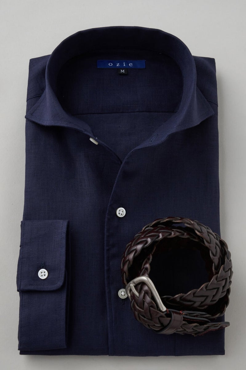 ワイシャツ 8045AHSS-C03B-NAVY-コーディネート