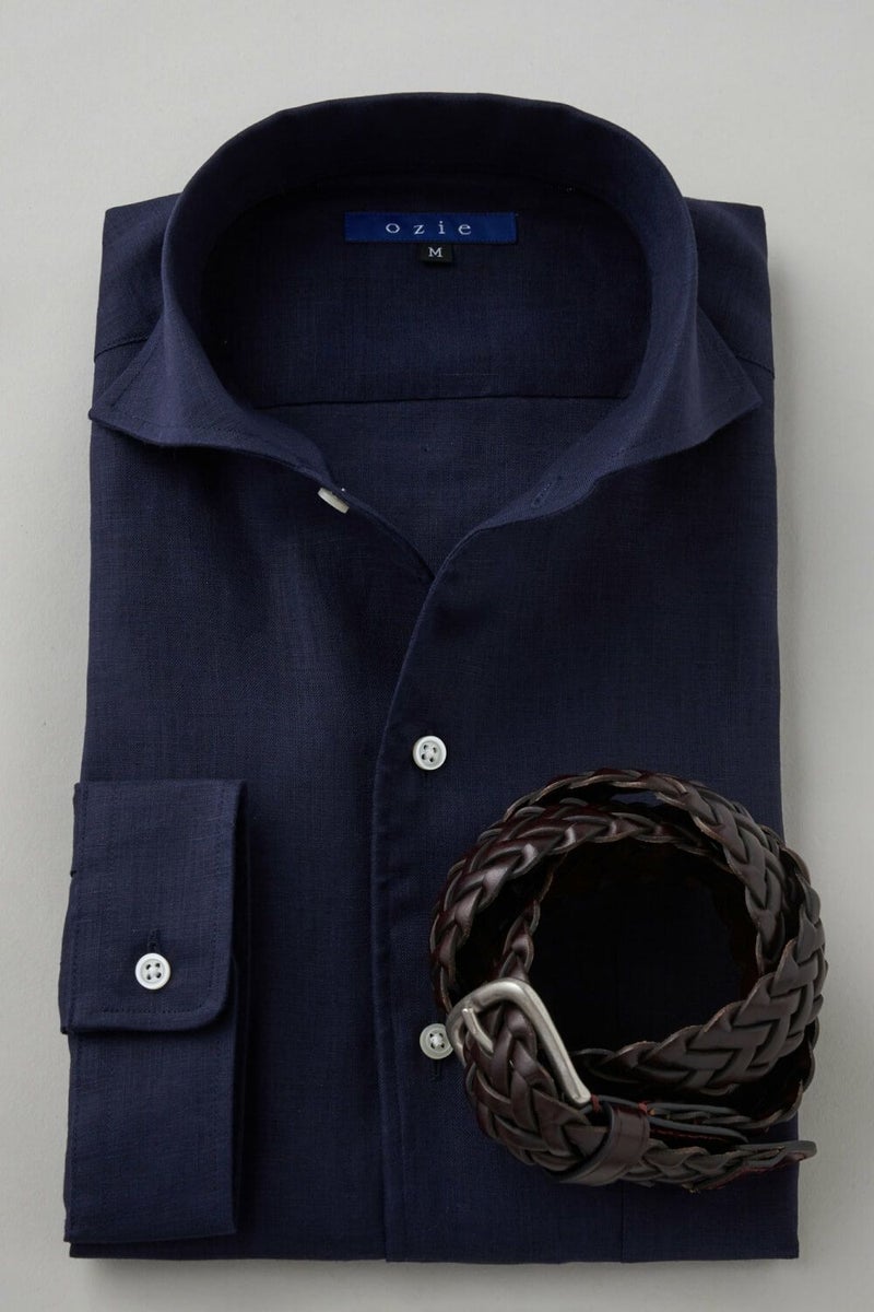 ワイシャツ 8045AHSS-C03B-NAVY-コーディネート