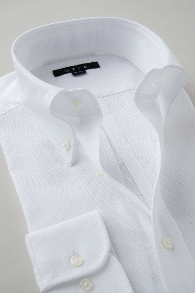 ワイシャツ 8009-C03A-WHITE-衿2