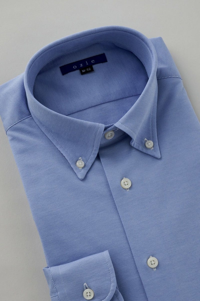 ワイシャツ 8013-C04B-SAX-衿3