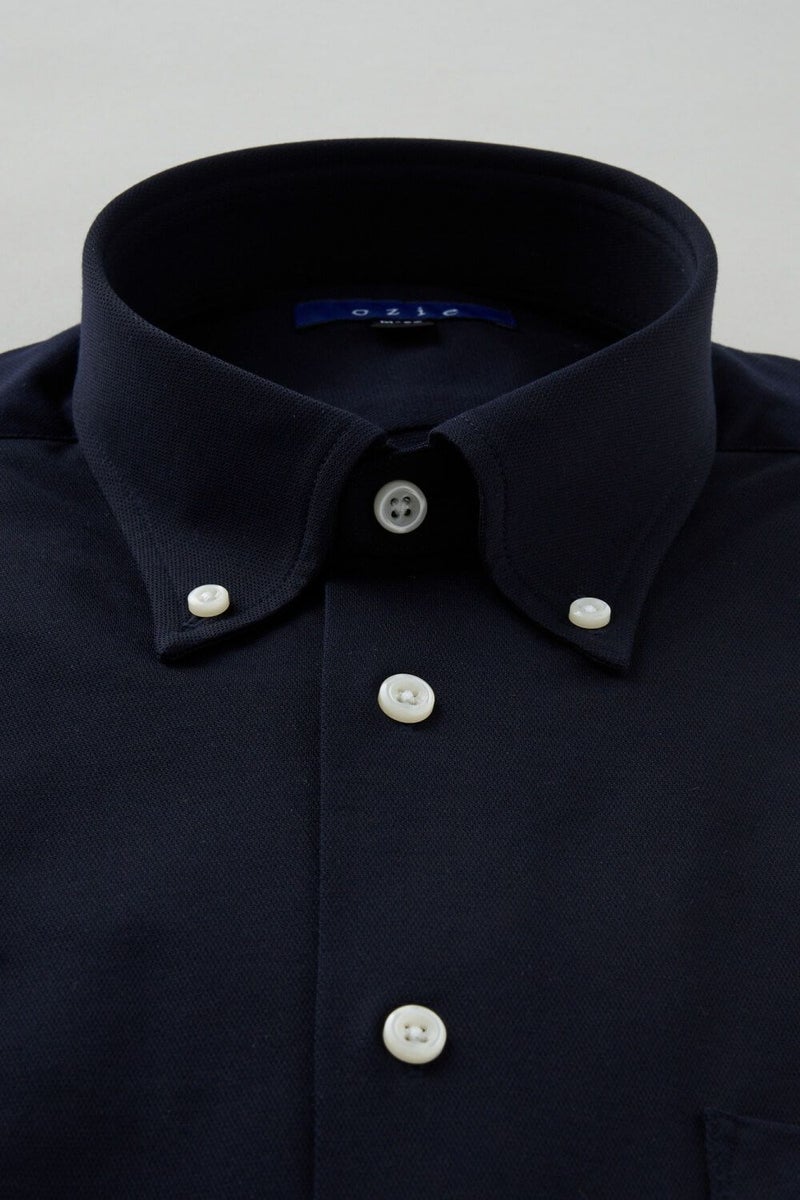 ワイシャツ 8013-C04C-NAVY-衿1