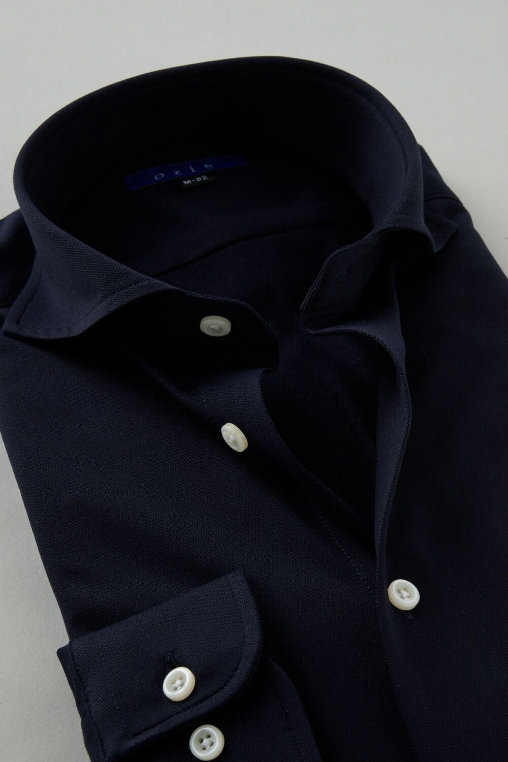 ワイシャツ 8014-C04A-NAVY-衿2