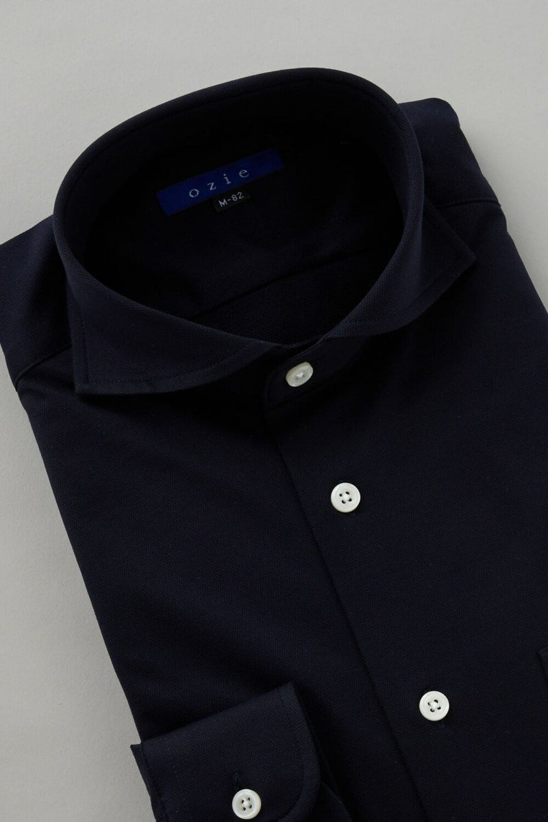 ワイシャツ 8014-C04A-NAVY-衿3