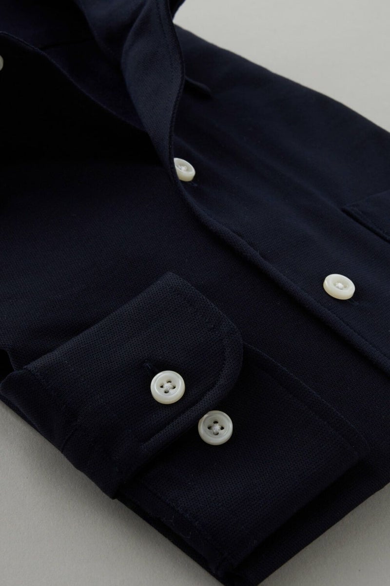 ワイシャツ 8054-C04A-NAVY-カフス