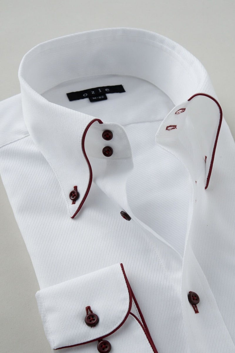 ワイシャツ 8065EP-C04C-RED-衿2