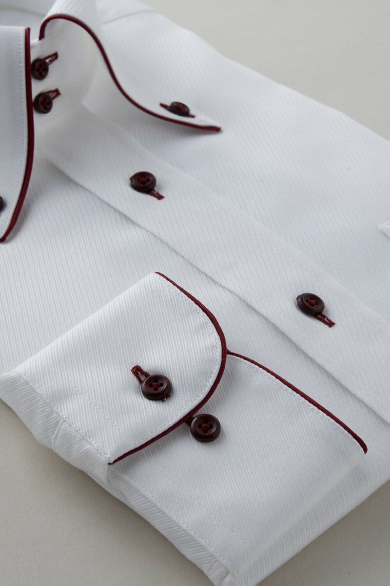 ワイシャツ 8065EP-C04C-RED-カフス