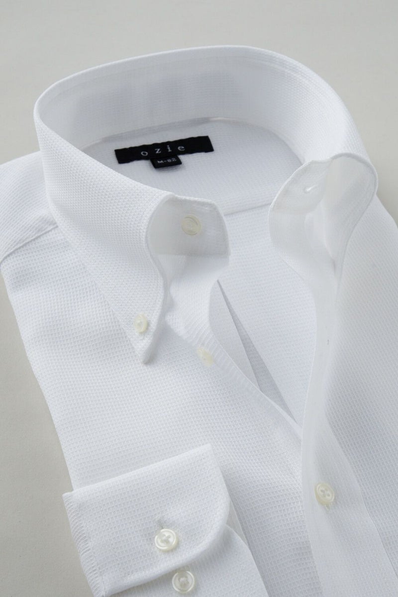 ワイシャツ 8009-C04A-WHITE-衿2