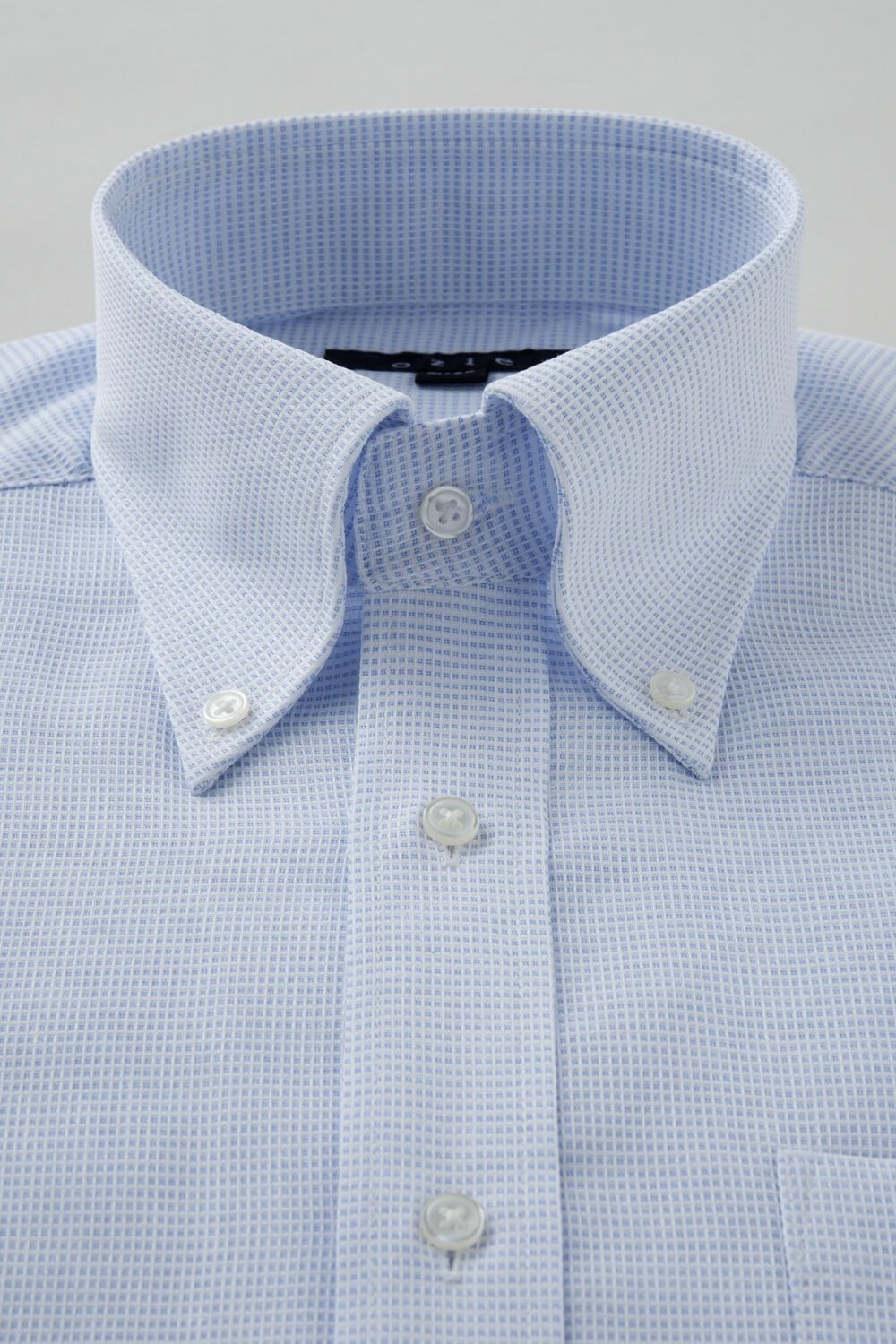 ワイシャツ 8009-C04B-SAX-衿1