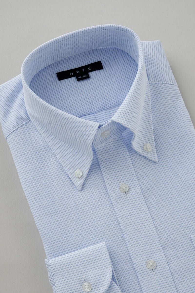 ワイシャツ 8009-C04B-SAX-衿3