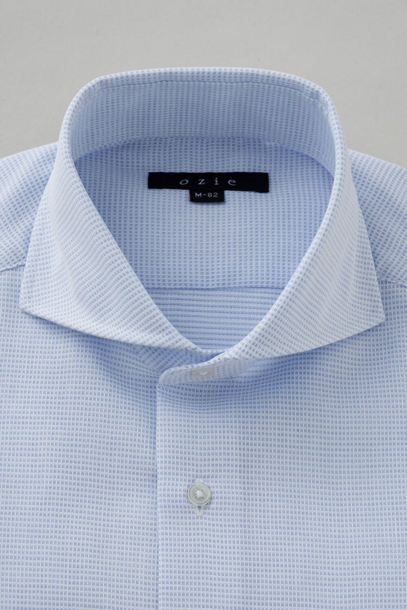 ワイシャツ 8070-C04B-SAX-衿1