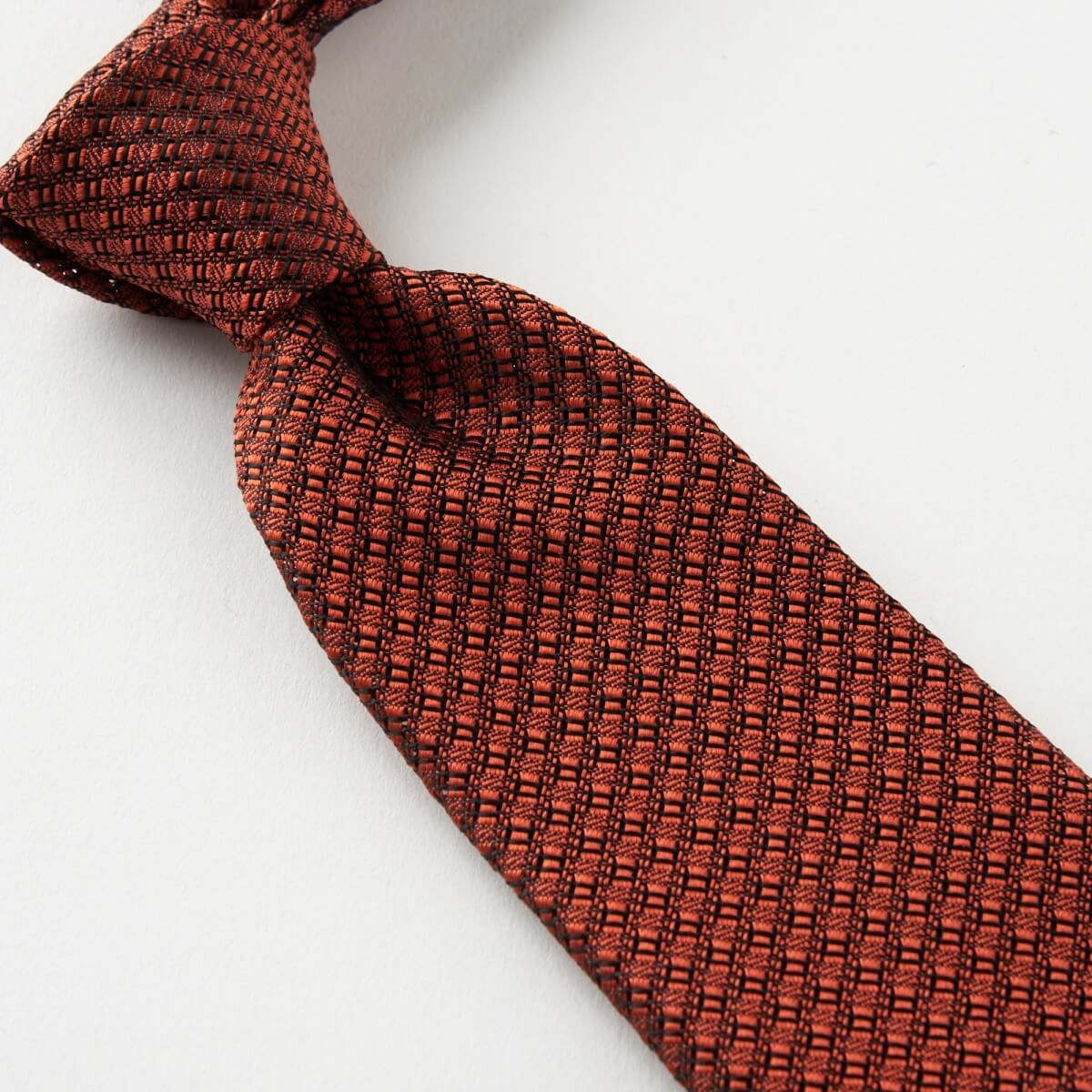 フレスコタイ・ネクタイ NF-B-001-ORANGE-結び