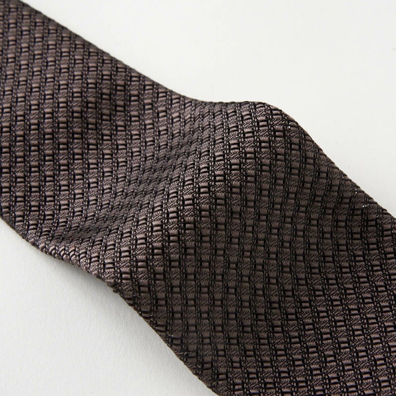 ネクタイ NF-B-002-BROWN-生地拡大