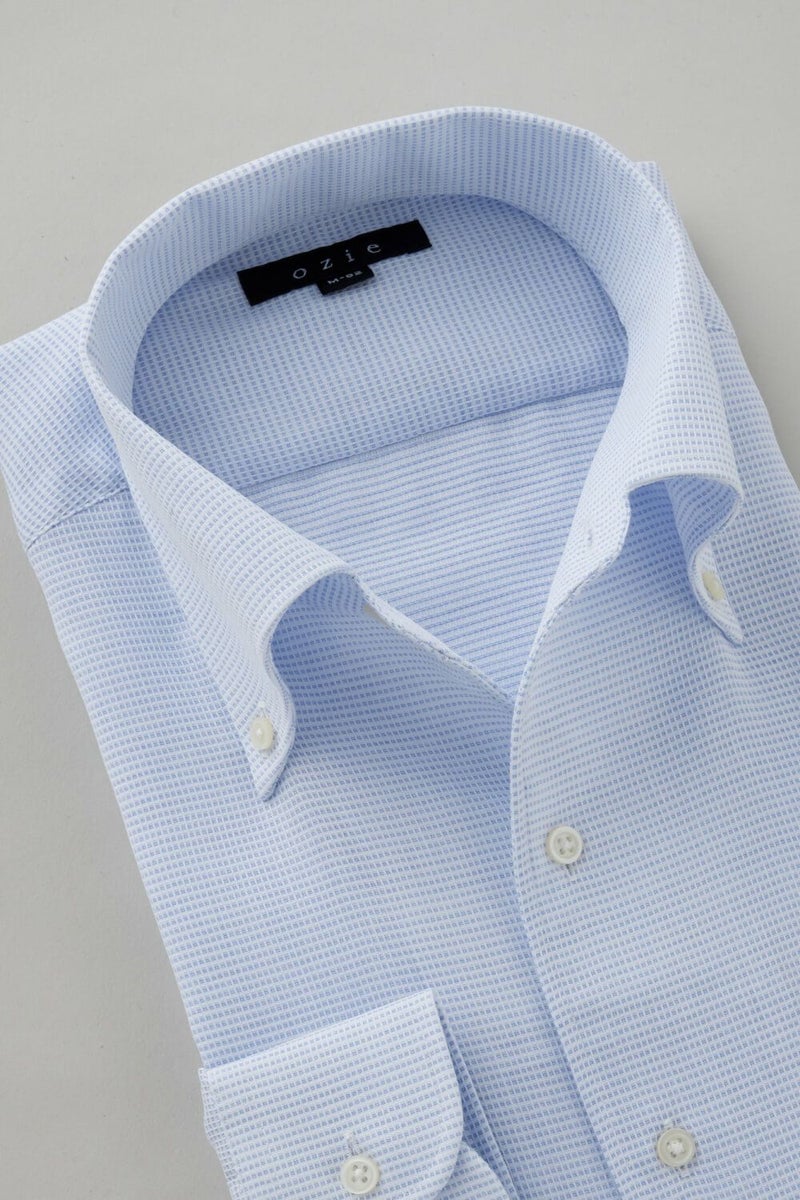 ワイシャツ 8051-C04B-SAX-衿1