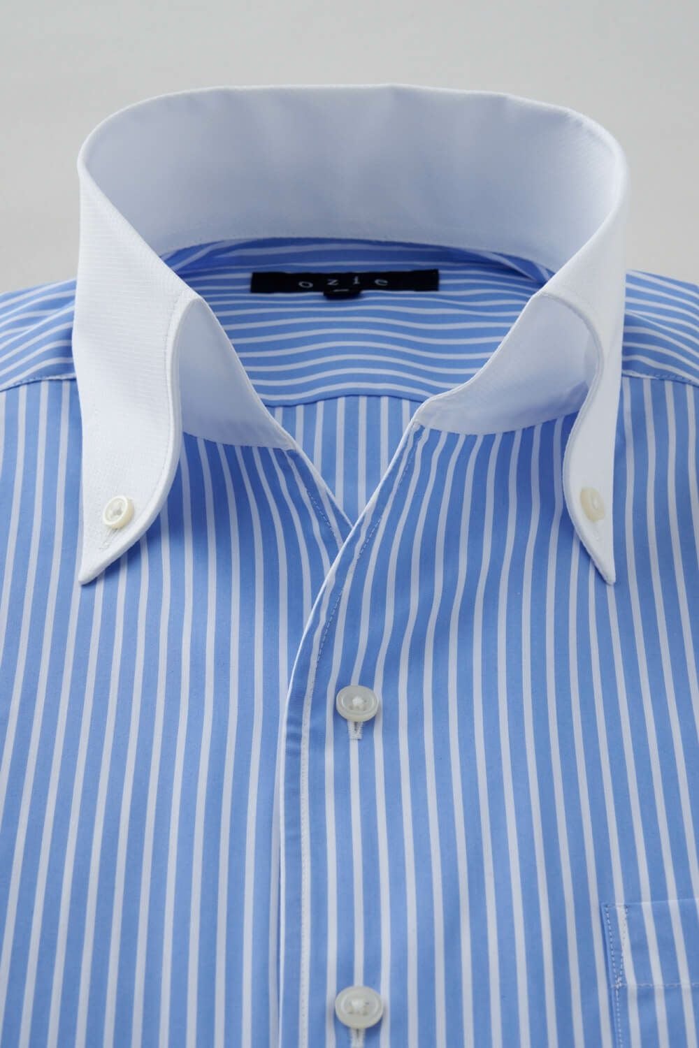 ワイシャツ・カッターシャツ・半袖 8044SSCL-C04B-BLU-衿1